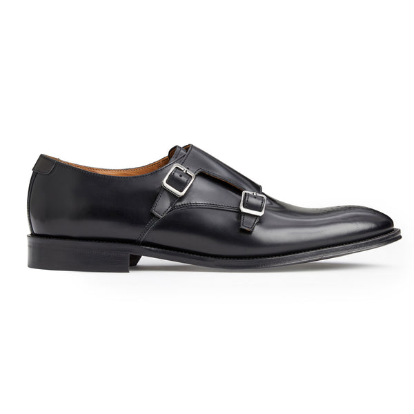 Alfeo Double Monk Strap Black Bruno Magli