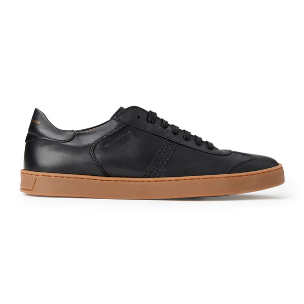 Bono Leather Lace up Sneaker Black Bruno Magli