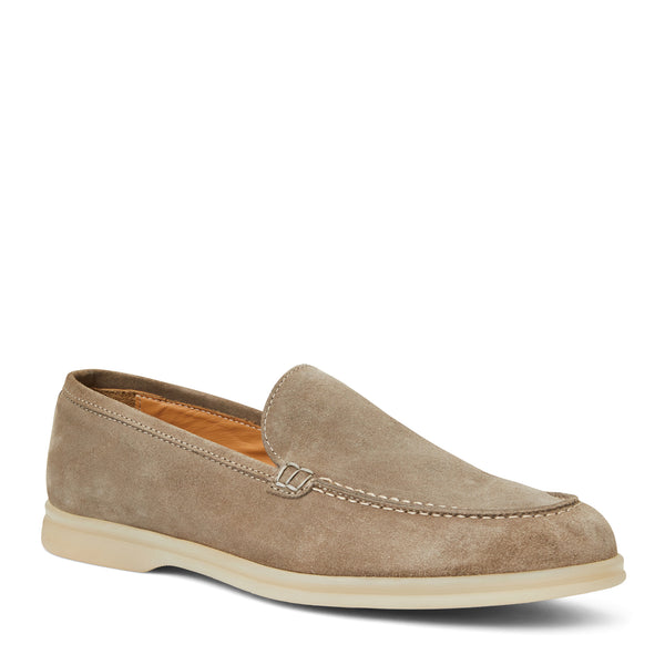 Primo Casual Slip on Loafer Grey Suede Bruno Magli