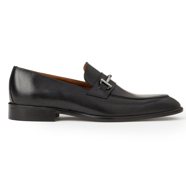 Sante Double Gore classic Bit leather Loafer Black Bruno Magli