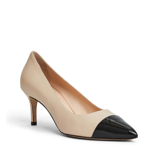 TARA Pump CREAM BLACK PATENT Bruno Magli