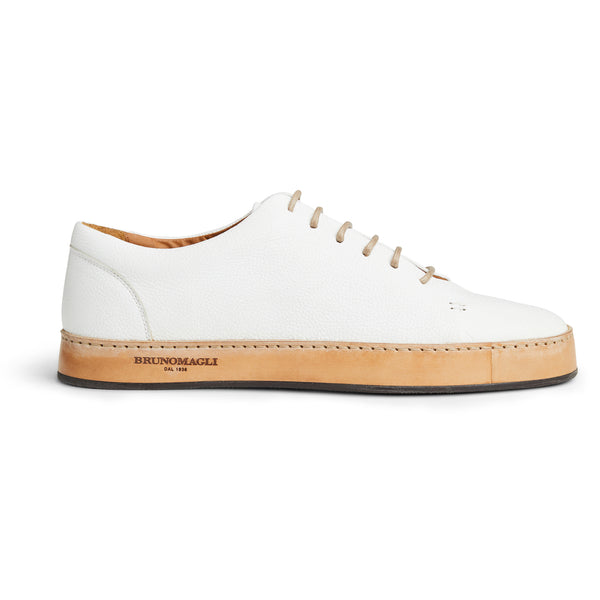 TRENTO leather court sneaker WHITE