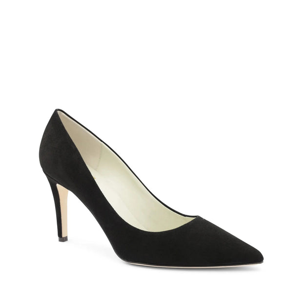 Telma Suede Pointed Toe Heel Black Bruno Magli