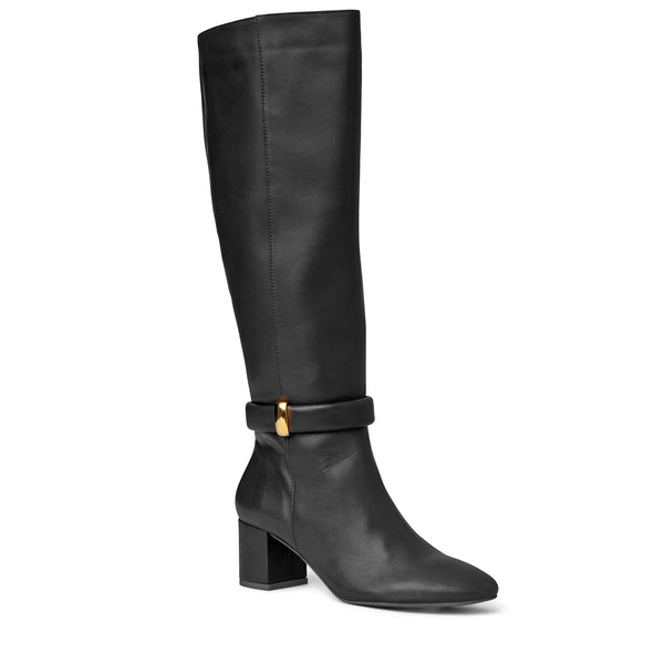 Victoria Tall Shafted Leather Boot Black Bruno Magli