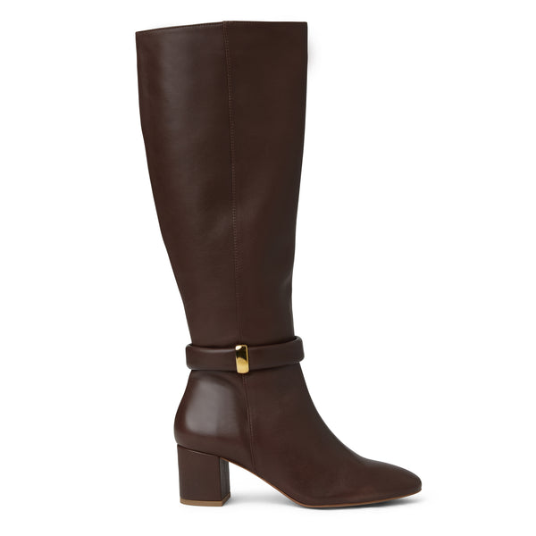 Victoria Tall Shafted Leather Boot Brown Bruno Magli