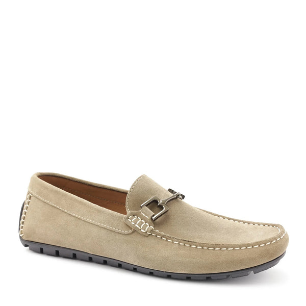 Xander Suede Driving Moccasin Taupe Bruno Magli