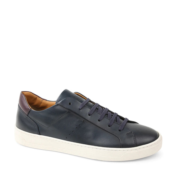 Dante Lace to Toe Leather Sneaker Navy Bruno Magli