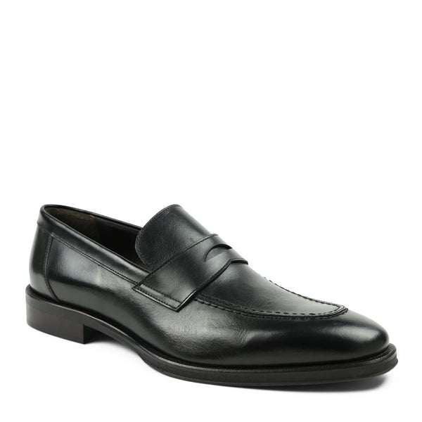 Nathan Penny Loafer Black Bruno Magli