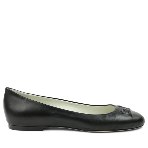 Bibi Leather Flat - Black