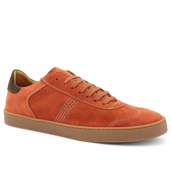 Bono Suede Lace Up Sneaker Saffron Bruno Magli