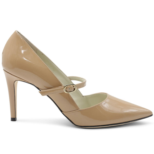 Gemma Mary Jane Leather Pump Honey Patent Bruno Magli