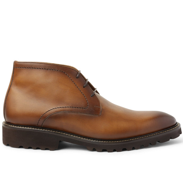 Vicolo Tailored Chukka Leather Boot Cognac Bruno Magli