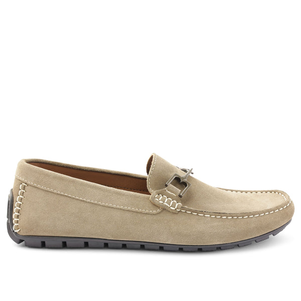 Xander Suede Driving Moccasin Taupe Bruno Magli