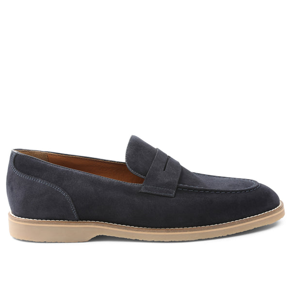 Cali Suede Penny Loafer Navy Bruno Magli