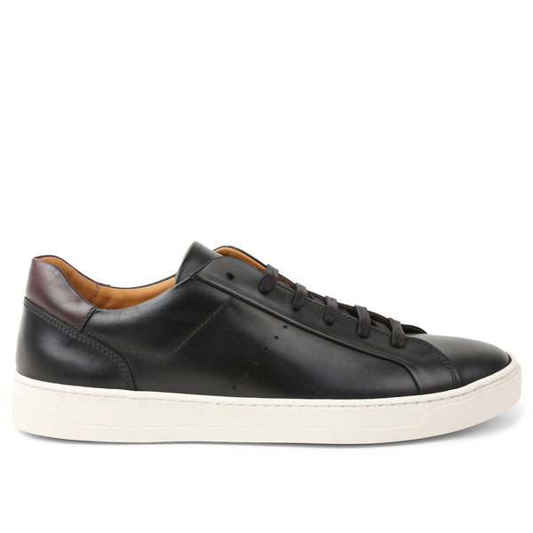 Dante Lace-to-Toe Leather Sneaker - Black – Bruno Magli