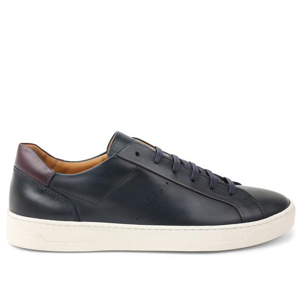 Dante Lace to Toe Leather Sneaker Navy Bruno Magli