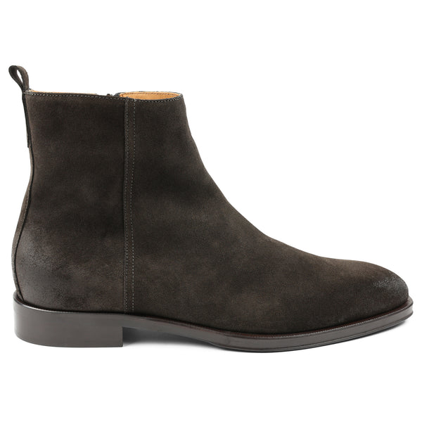 Nomad Suede Plain Toe Boot Dark Brown Bruno Magli