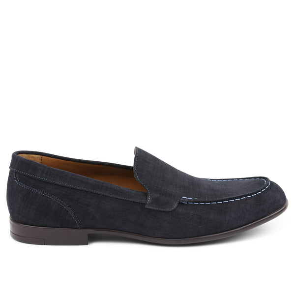 Sino Suede Moc Toe Loafer Navy Bruno Magli