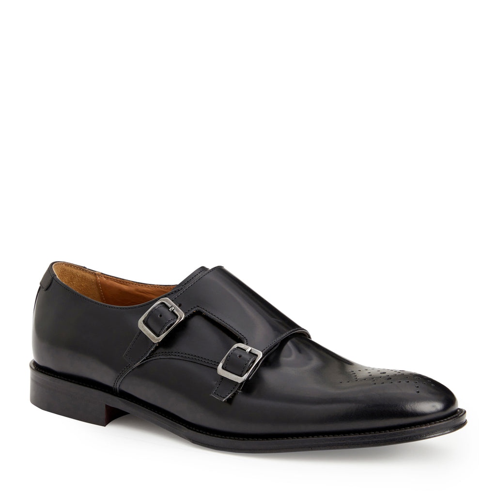 Alfeo Double Monk Strap Black Bruno Magli