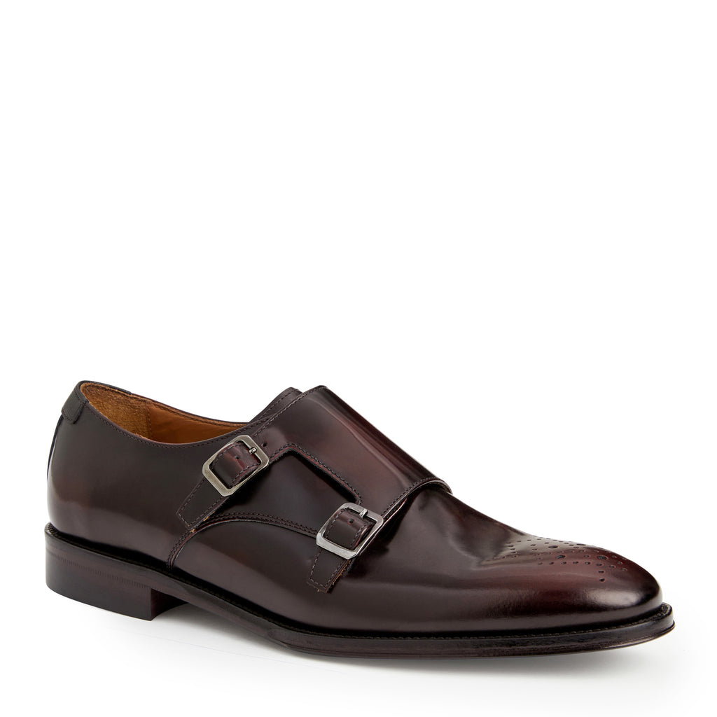 Alfeo Double Monk Strap Bordeaux Bruno Magli