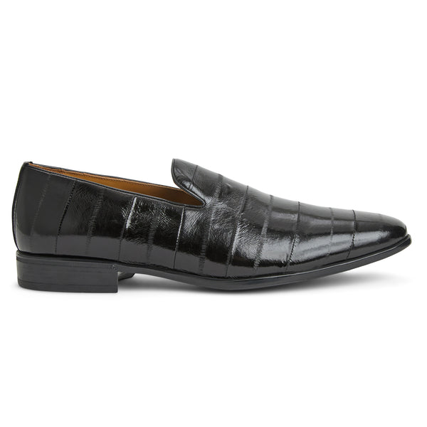 Bellino leather Loafer- Black Eel