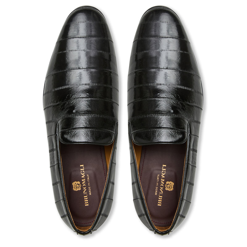 Bellino leather Loafer- Black Eel