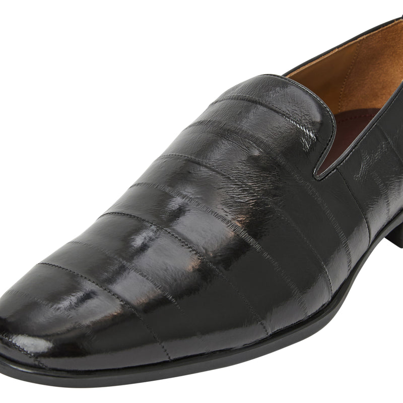 Bellino leather Loafer- Black Eel