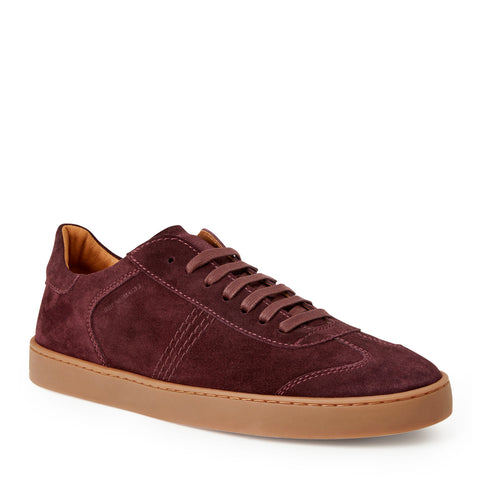 Bono Suede Lace up Sneaker Bordeaux Bruno Magli