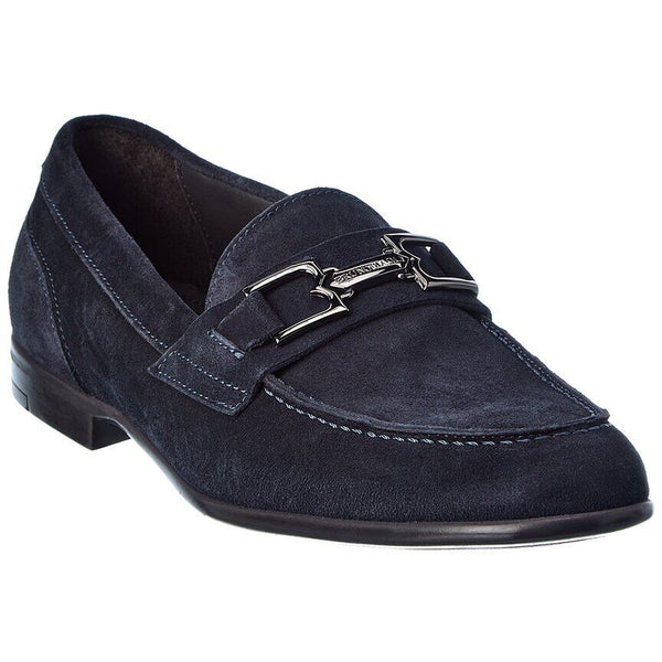 Fermo Note navy Suede Slip on Loafer Bruno Magli