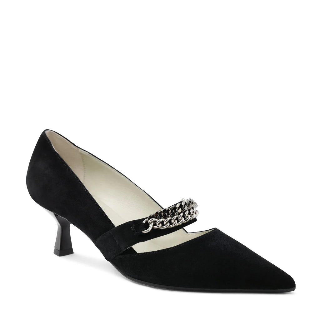 Carmen Elegant Suede Pump Black Bruno Magli