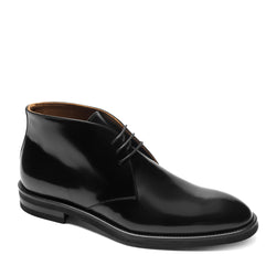 Claudio Leather Chukka-Black