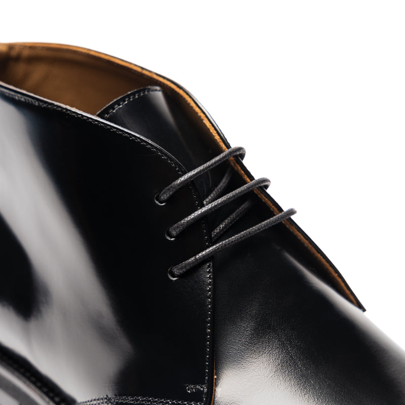 Claudio Leather Chukka-Black