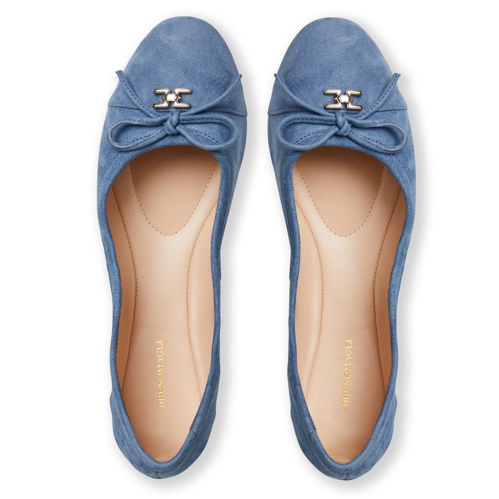 Blue suede flats on sale