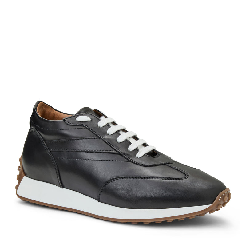 Duccio mid leather Jogger sneaker-Black