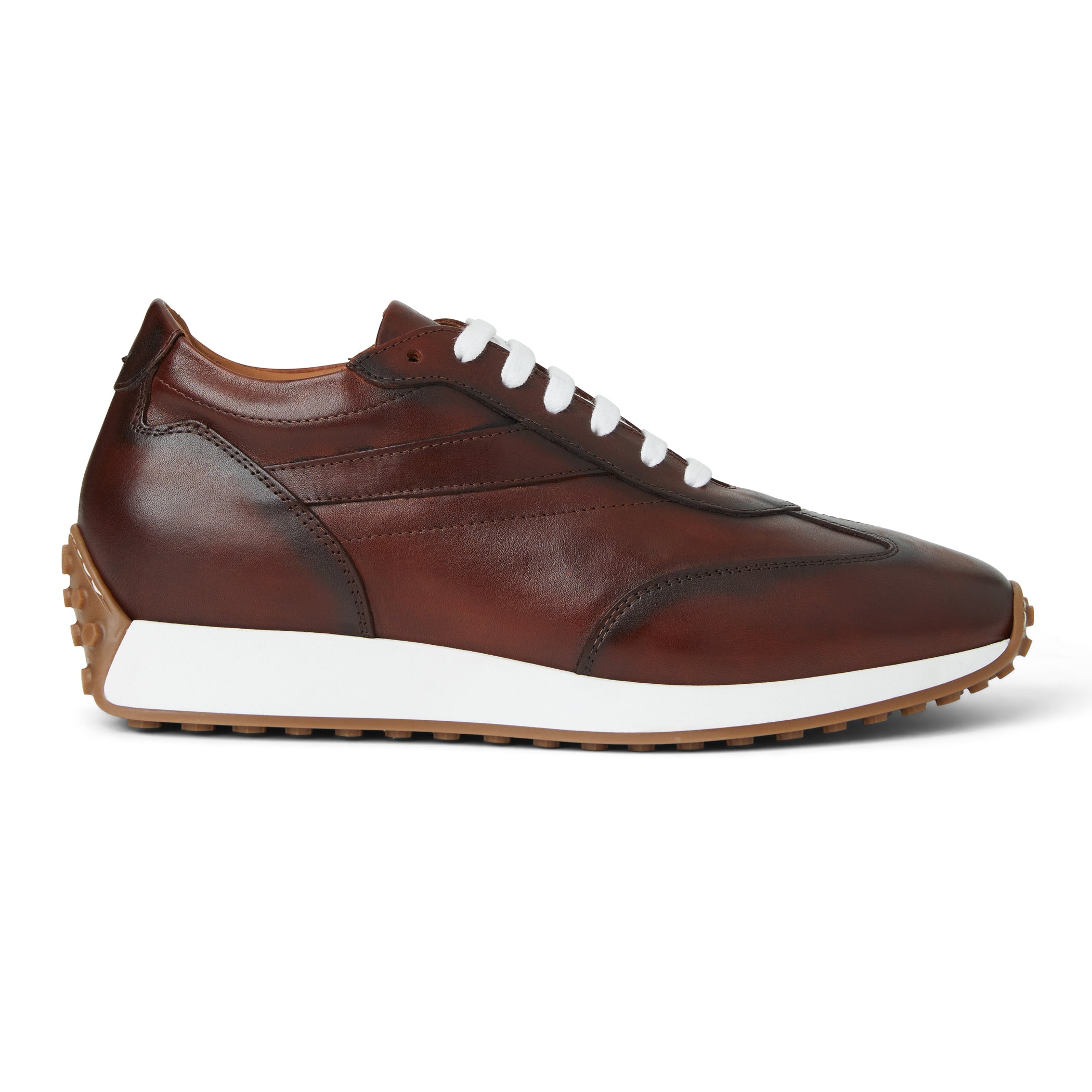 Duccio Mid leather Jogger Sneaker-Rust – Bruno Magli