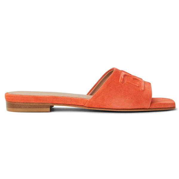 FABIA Single Banded slide ORANGE SUEDE