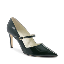 Gemma Mary-Jane Leather Pump - Emerald Patent