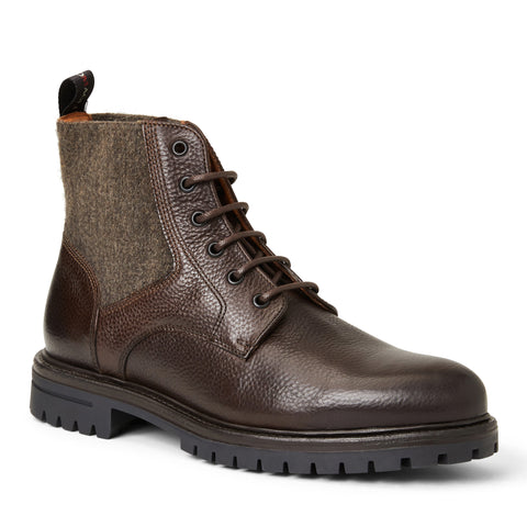 Hunter Contemporary lace up stretch Boot Dark Brown Bruno Magli