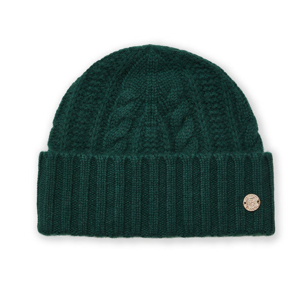 Women's CABLE CUFFED HAT Green