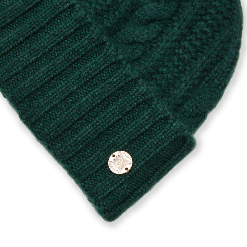 Women's CABLE CUFFED HAT Green