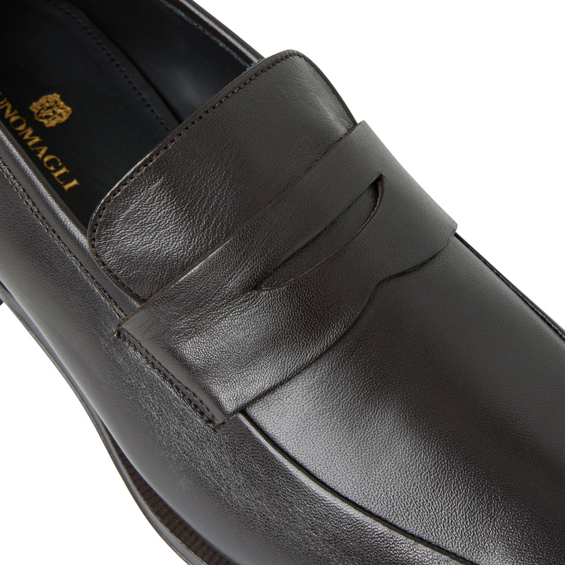 Maioco Slip on loafer Dark Brown Leather