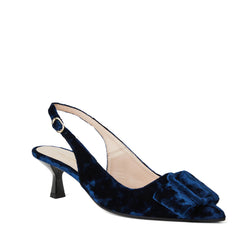 Morena Slingback Pump- Navy Velvet