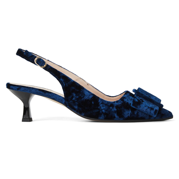 Morena Slingback Pump- Navy Velvet