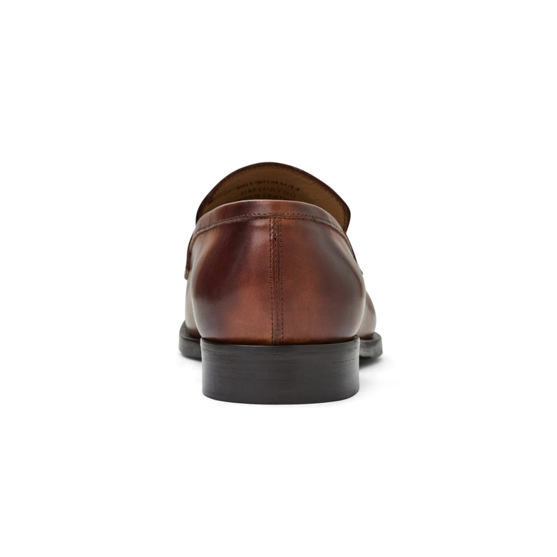 Payton Burnished Penny Loafer-Cognac