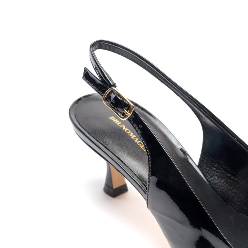 Palerma Slingback Pump Black patent