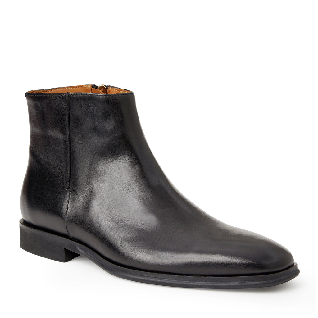 Raging Leather Side Zip Boot Black Bruno Magli