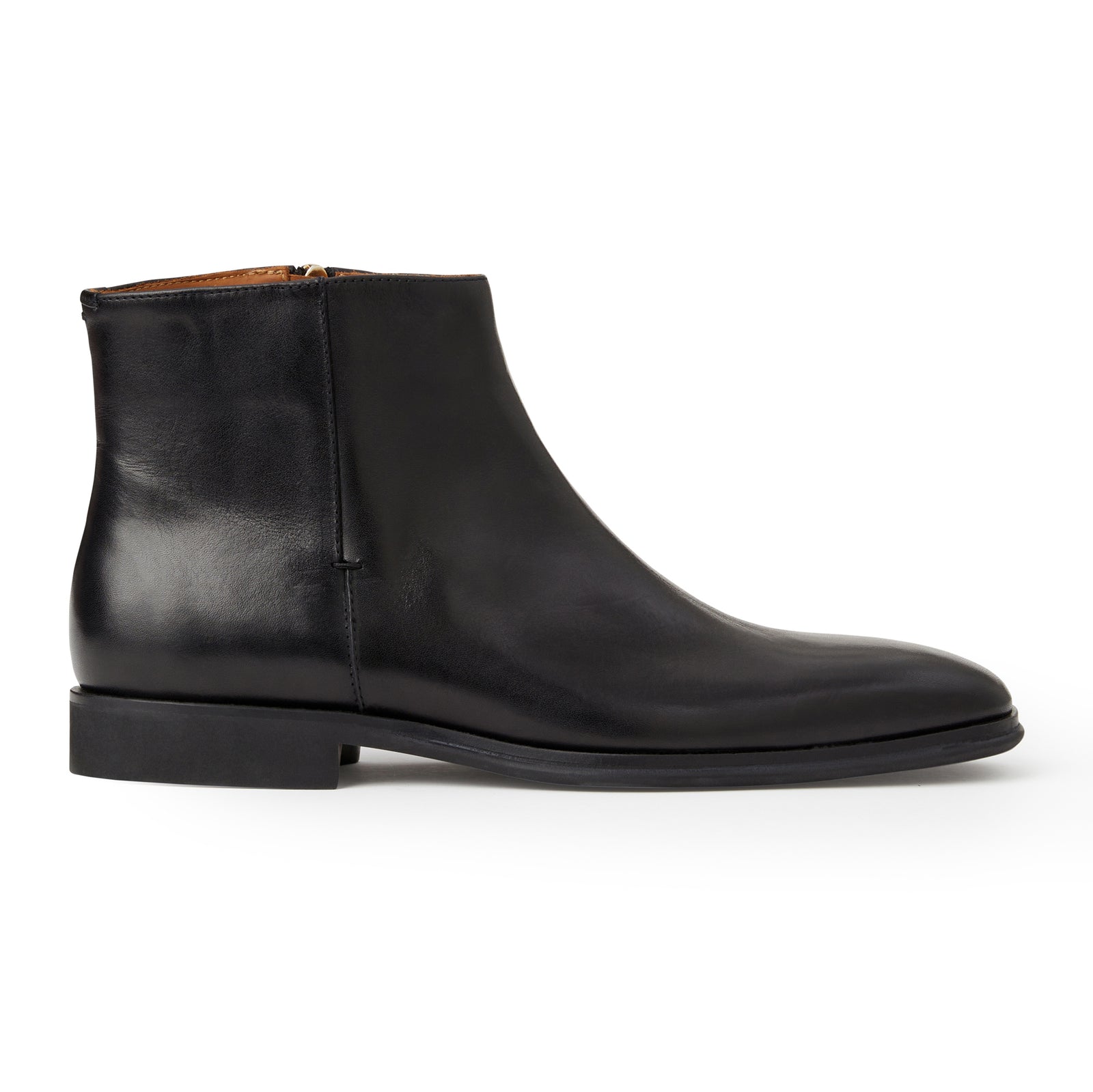 Raging Leather Side Zip Boot Black Bruno Magli