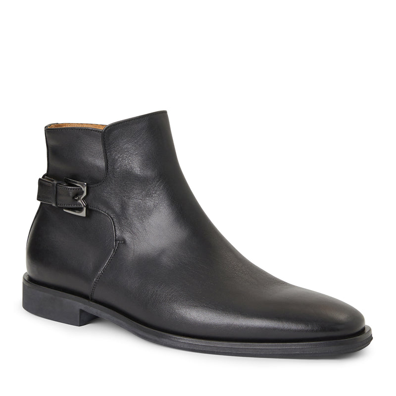 Rubino Leather Side Zip Boot Black Bruno Magli