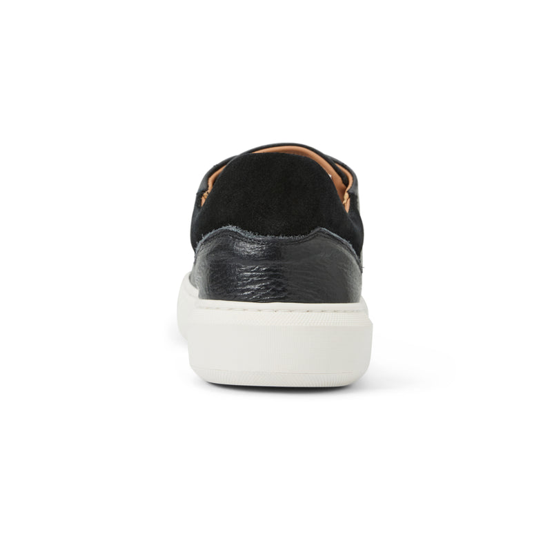 Salvatore Lace-To-Toe Leather Sneaker-Black