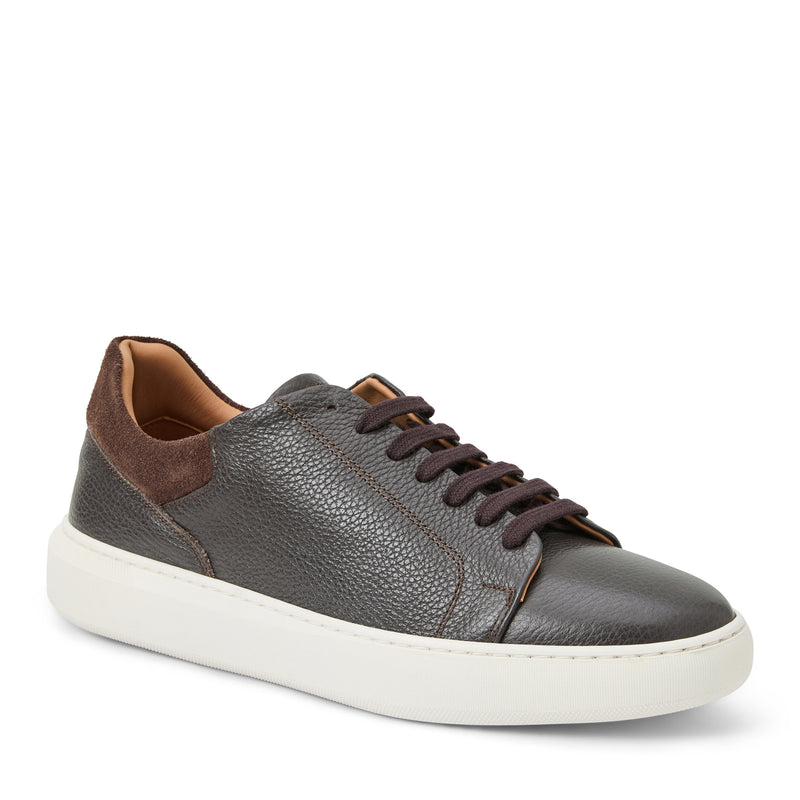 Salvatore Lace-To-Toe Leather Sneaker-Black